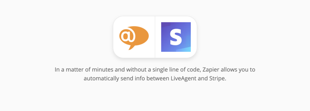 LiveAgent in Stripe integracijska stran na Zapier